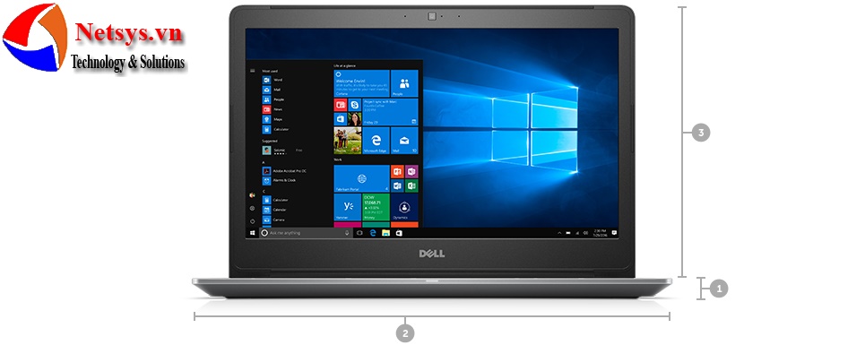 Vostro 14 5000 - Kích thước và trọng lượng