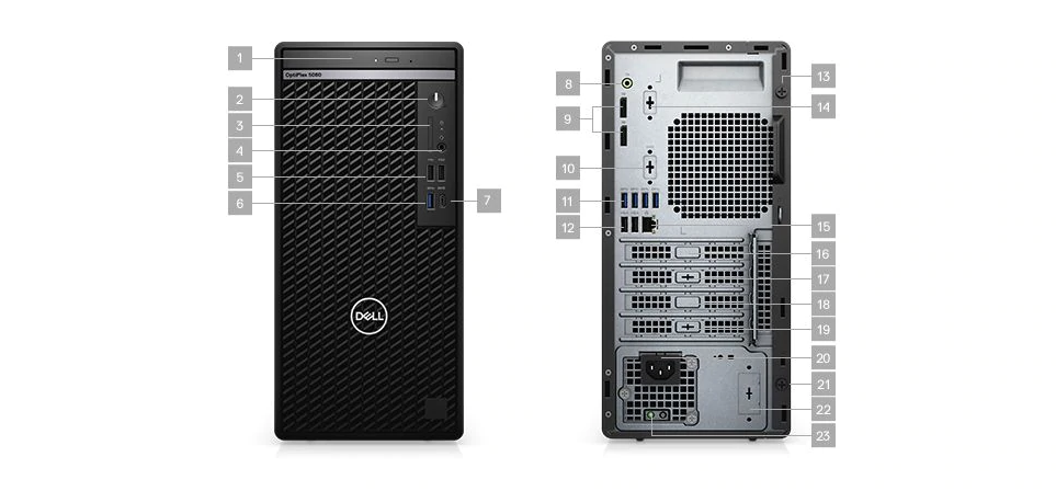 Cổng & khe cắm - Tháp