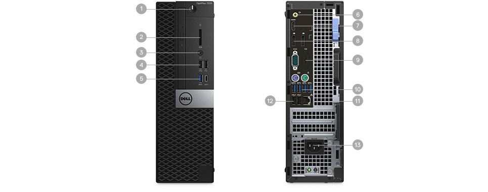 Description: Tháp OptiPlex 7050 mới & Biểu tượng Hình dạng nhỏ - Cổng & Khe cắm - Hình dạng Dạng Nhỏ