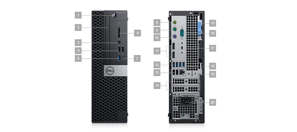 Optiplex-7070-máy tính để bàn-Cổng & Slots-yếu tố hình thức nhỏ